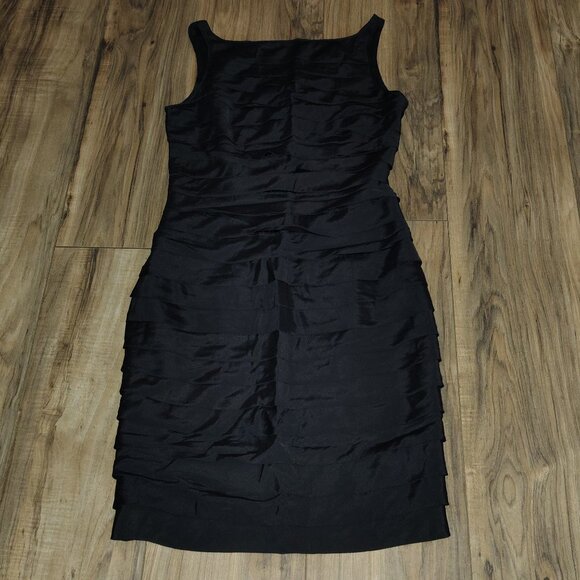 Rachael G. Black Summer Dress with Ruffled Straps - Picture 5 of 10